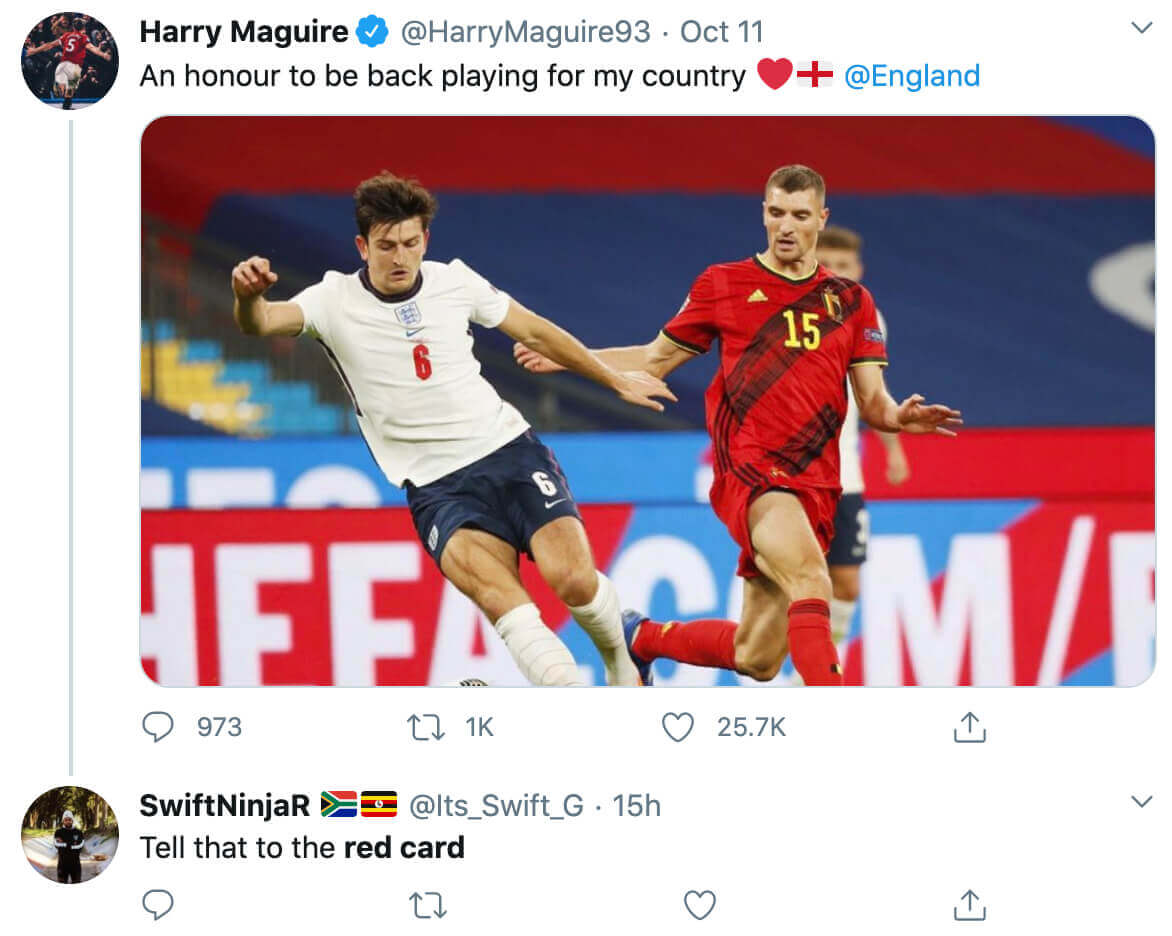 Tweet from Harry Maguire