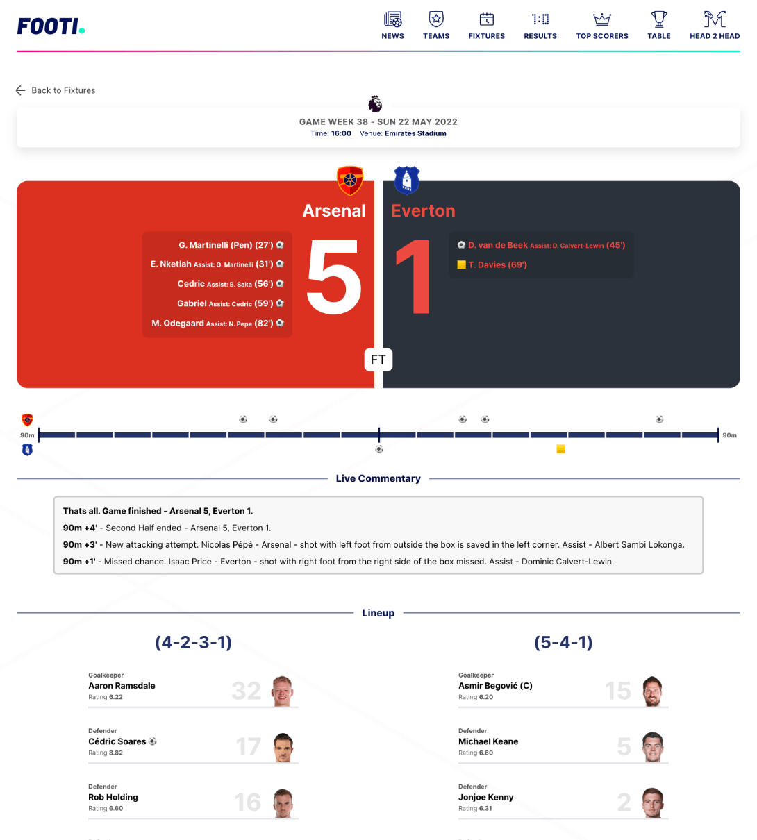 Improved Live Matches + New Live Scores Page